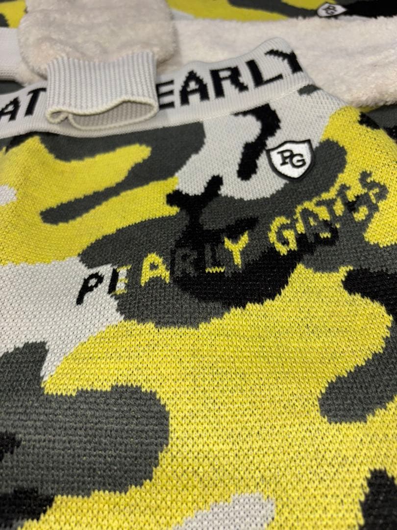 （超美品）パーリーゲイツ、迷彩柄シリーズ、異素材ニット、セットアップ、サイズ0