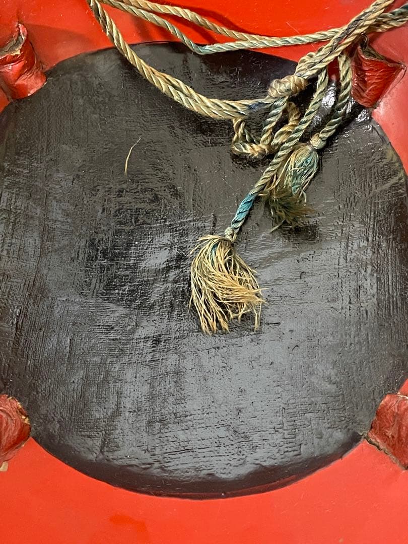 ★時代品★陣笠　兜　戦国　武将　大名　江戸時代　黒漆塗　家紋　武具　骨董　古美術