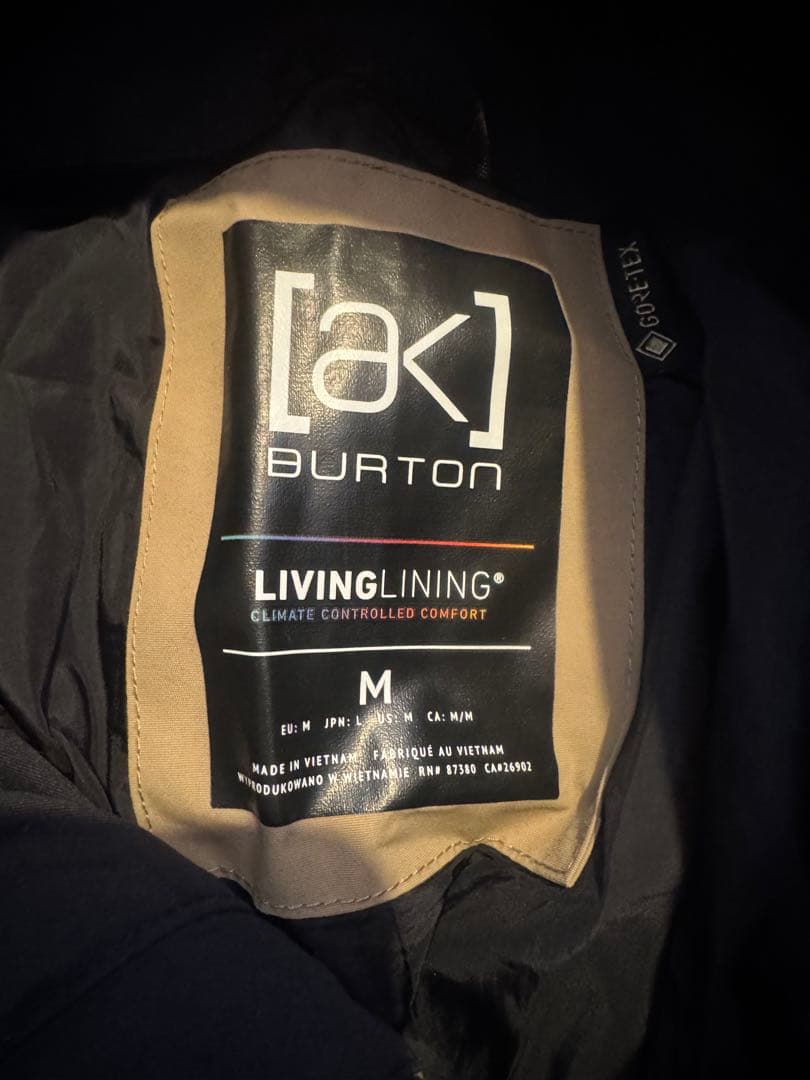 24h以内発送Burton AK ビブパンツ　M バートン ゴアテックスGORE