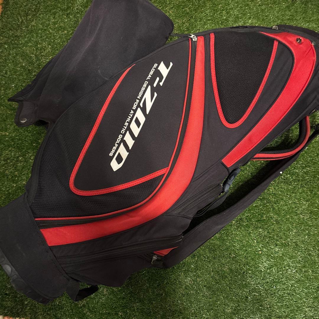 ミズノ　Mizuno T-ZOID キャディバッグ 黒赤