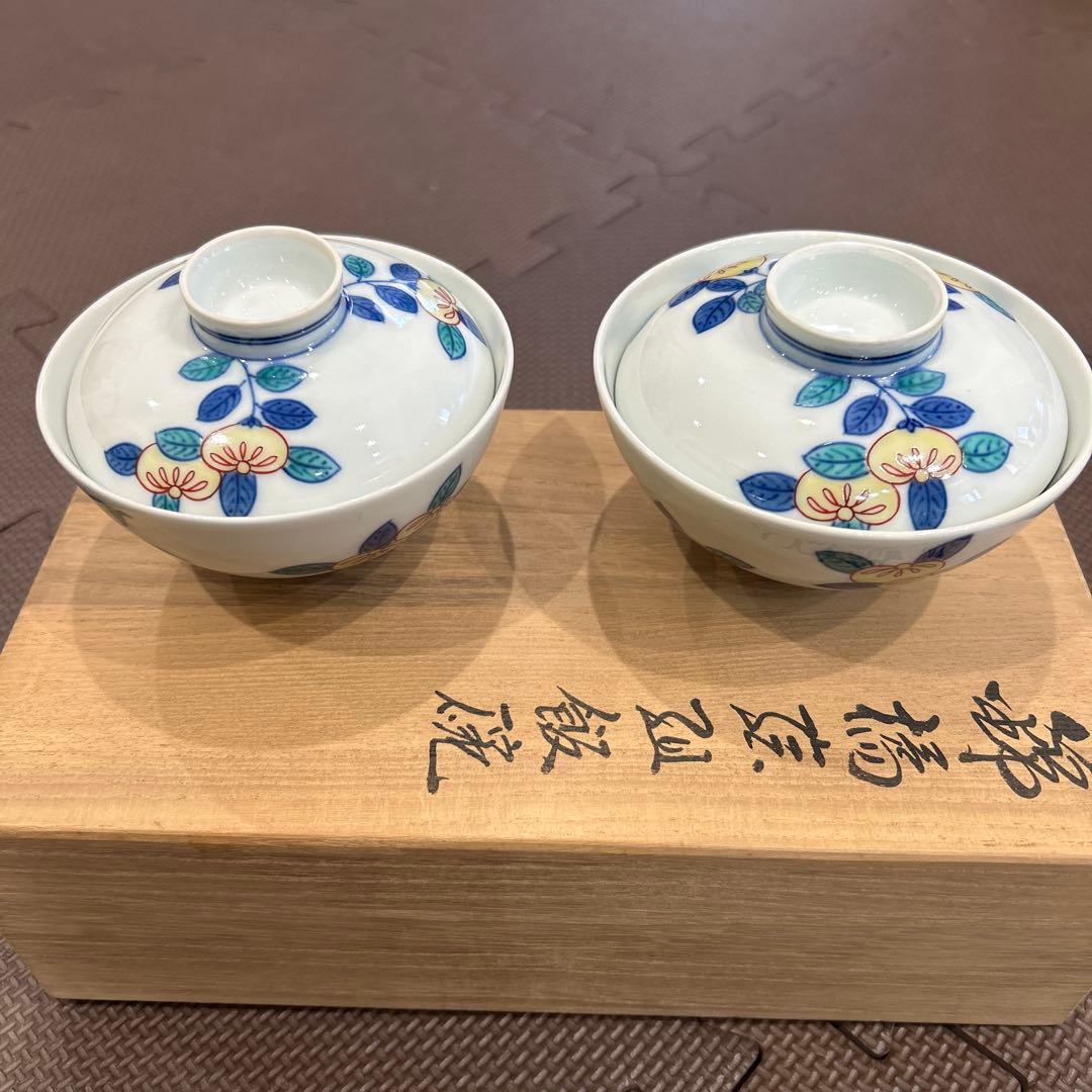 (人間国宝)第13代今泉今右衛門夫婦茶碗