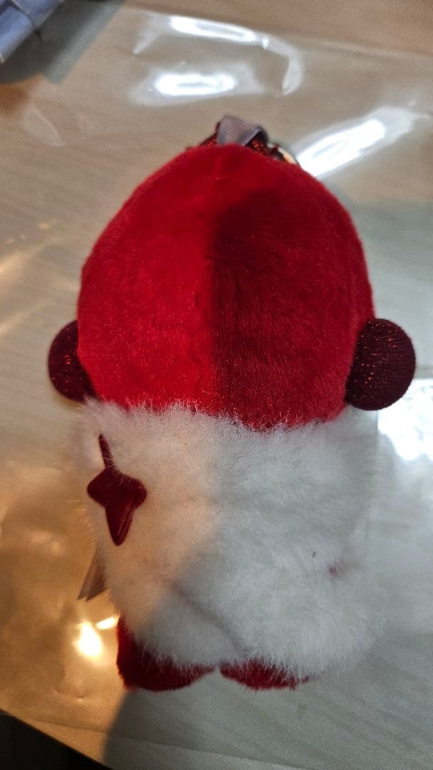 POP MART 赤 ぬいぐるみ 耳あて付き