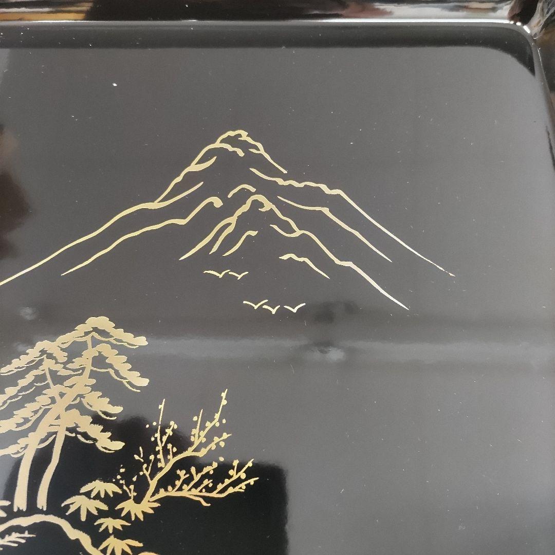 新品未使用　輪島塗　御会席御膳　漆器 10枚セット 富士山デザイン　盆　会席膳