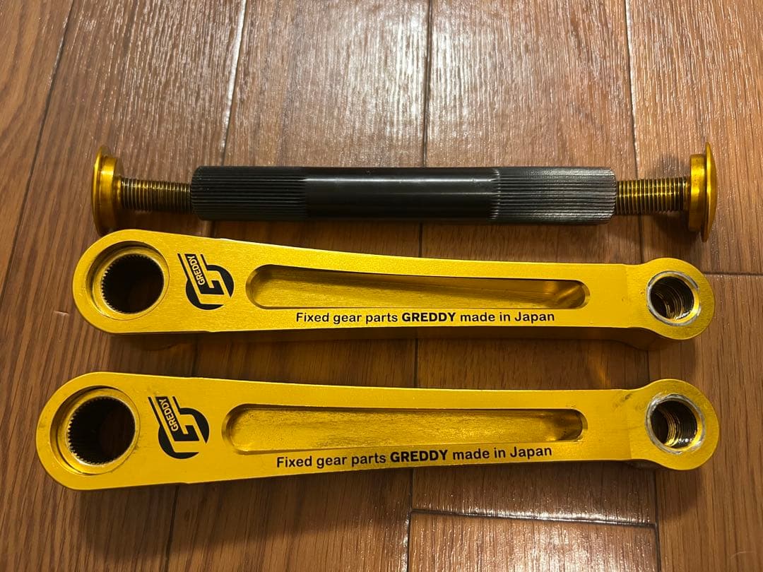 パーツ BMX PIST Trust GReddy 3pcs 165mm,gold