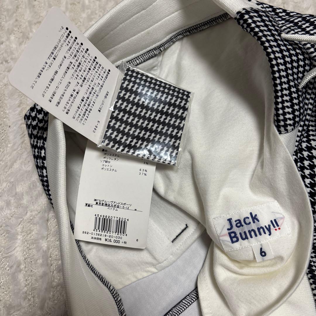 ジャックバニーパンツ千鳥格子柄jackbunny6サイズ未使用品ゴルフスポーツ
