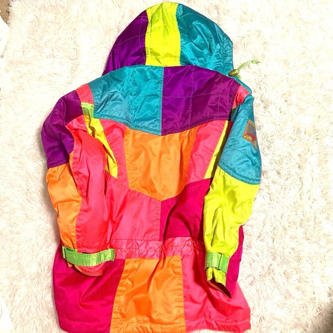 90s GOLDWIN クレイジー配色 スキーウェア 上下セット 総柄 レトロ