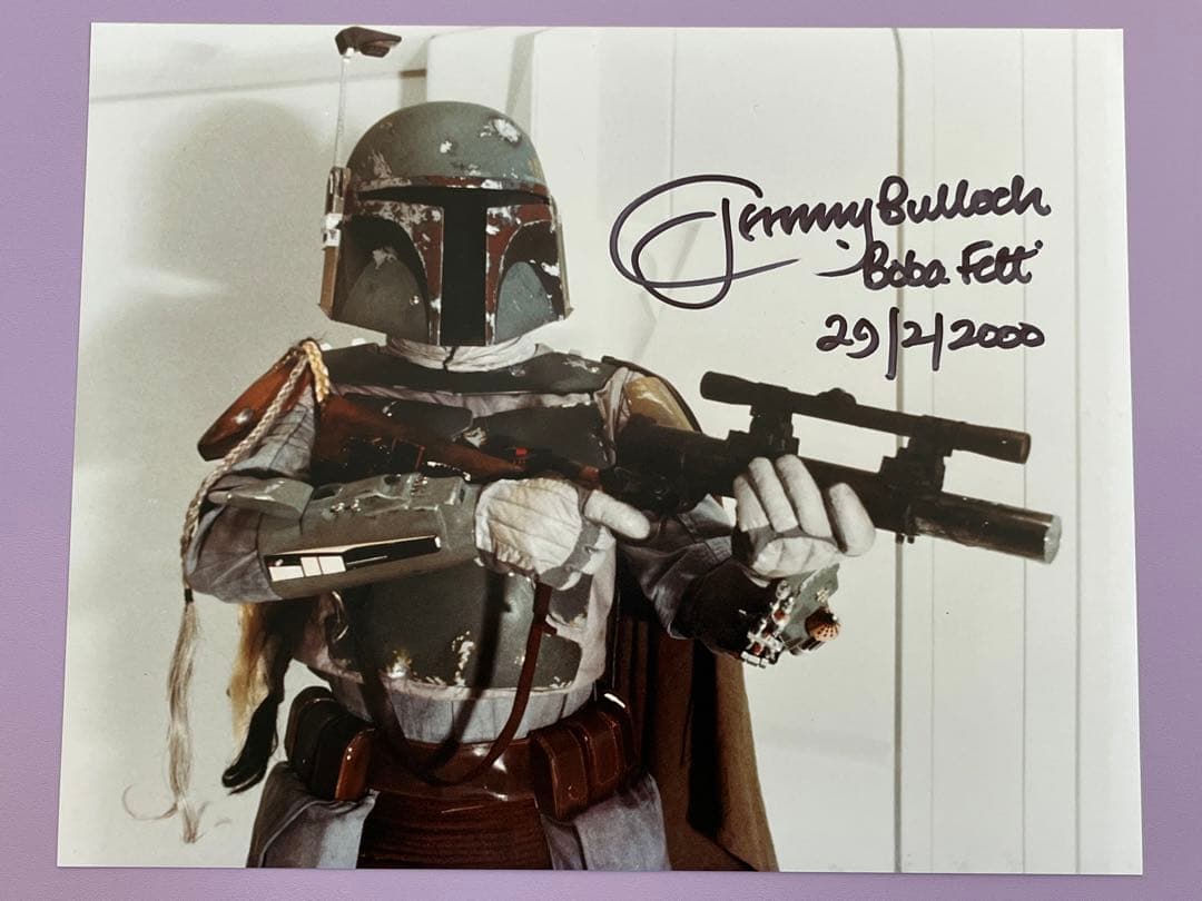 スターウォーズ　直筆サイン　ボバ・フェット　ジェレミー・ブロック氏