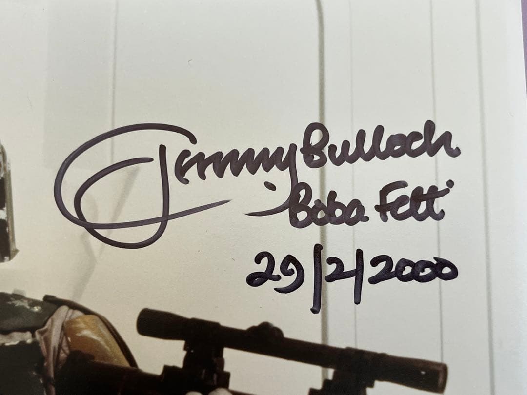 スターウォーズ　直筆サイン　ボバ・フェット　ジェレミー・ブロック氏