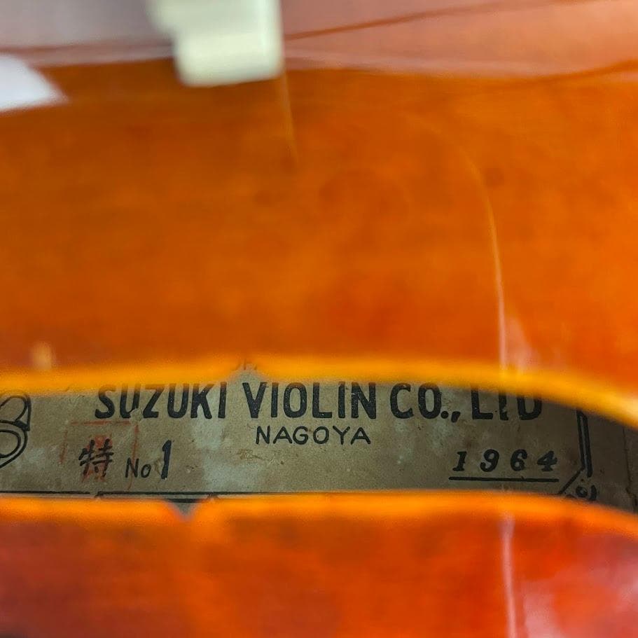 希少・極美●鈴木バイオリン● 特No.1 朱角印入 4/4 1964年 極虎杢