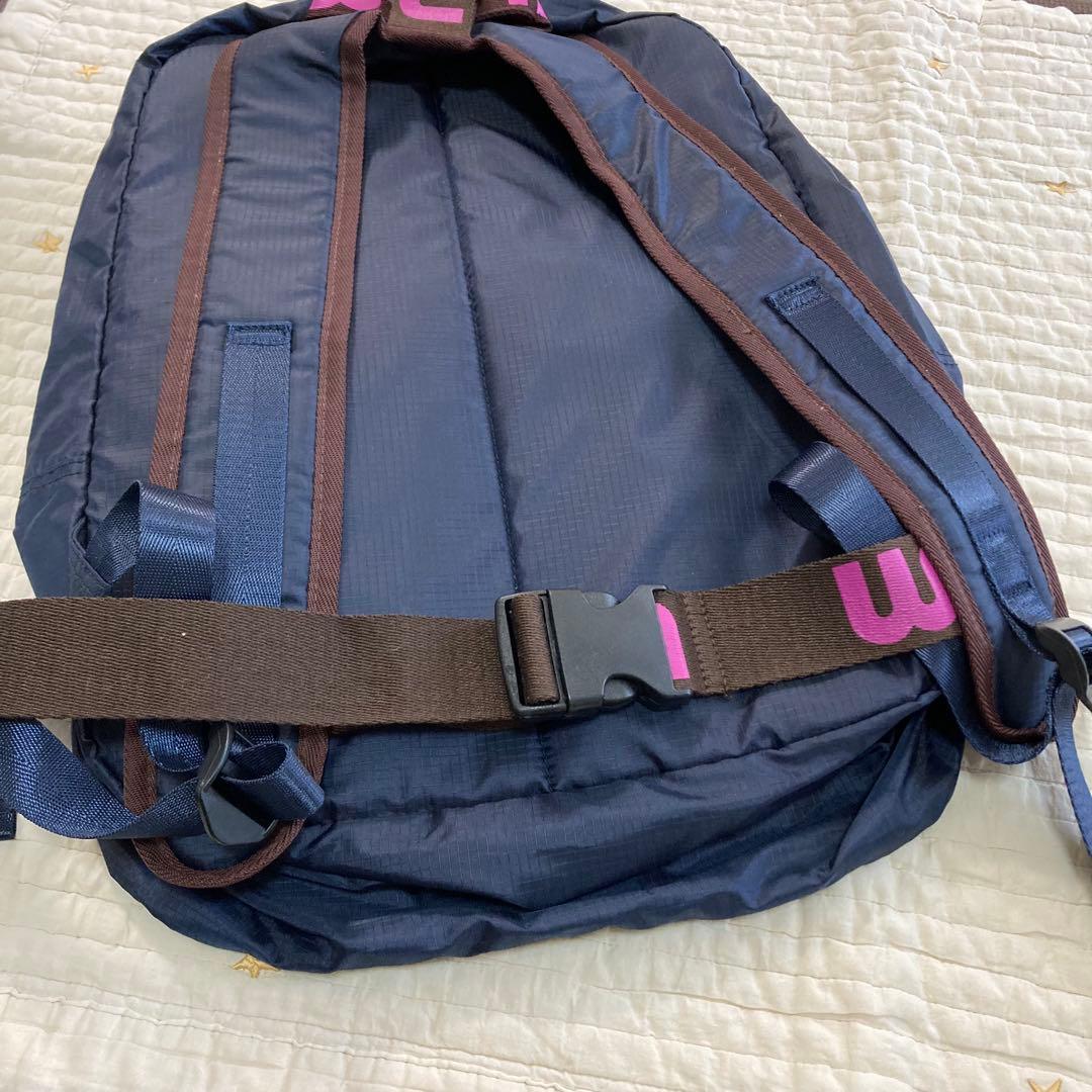 wmmw backpack【navy×pink logo】　 e-bag&ドリカ