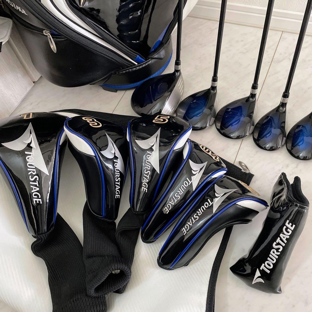 希少ブルー　メンズ　ツアーステージ　V773 ゴルフクラブ　本格フルセット13本