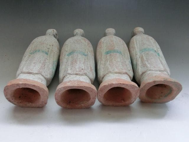 土人形■中国唐三彩置物祭具 12体 古い唐俑 中國 古玩 時代物 骨董 希少■