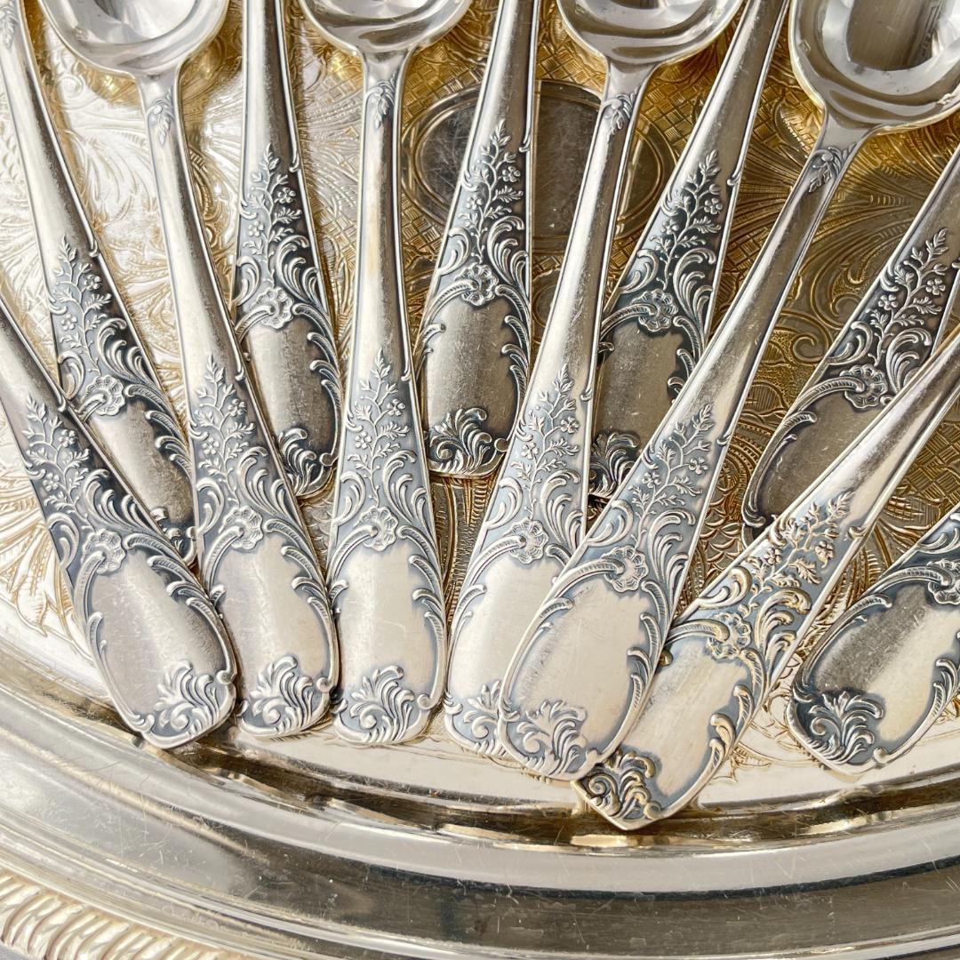 【仏蘭西】 Louis XV テーブルフォーク / スプーン 12本