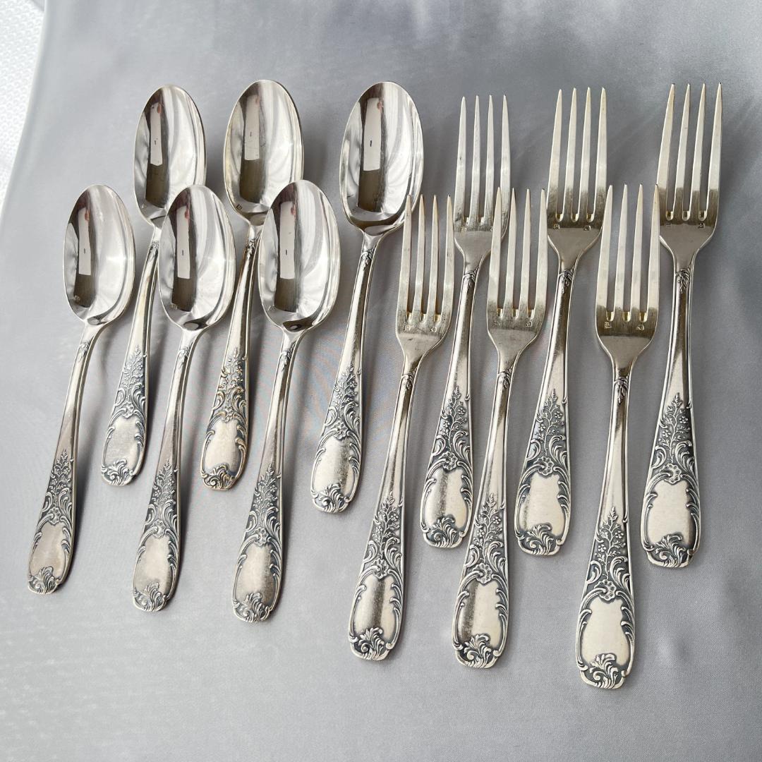 【仏蘭西】 Louis XV テーブルフォーク / スプーン 12本