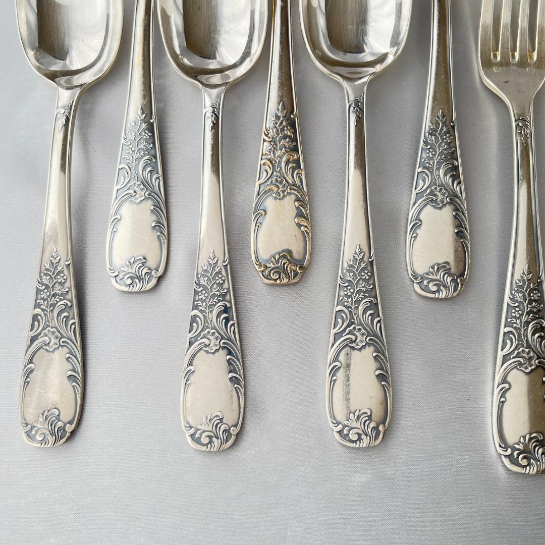 【仏蘭西】 Louis XV テーブルフォーク / スプーン 12本