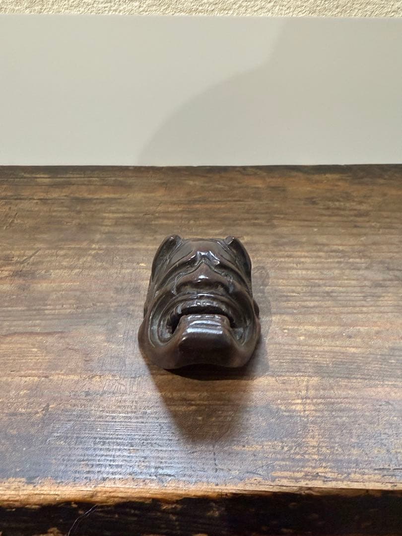 根付　般若　木製　鬼　江戸