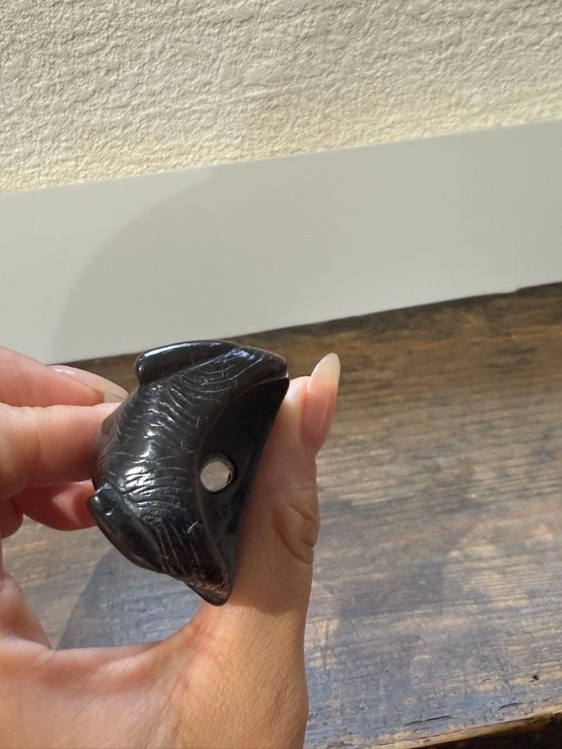 根付　般若　木製　鬼　江戸