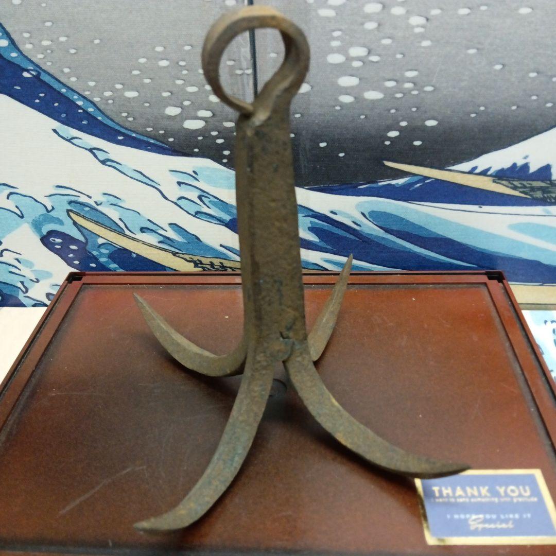 江戸時代忍者七つ道具Ninja海外コレクター向き稀少レア重厚古鉄製鉄鈎鈎縄当時物