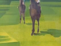 【真作】版画　アルフレッド・デフォセ　リトグラフ　ドービルの競馬場　X11