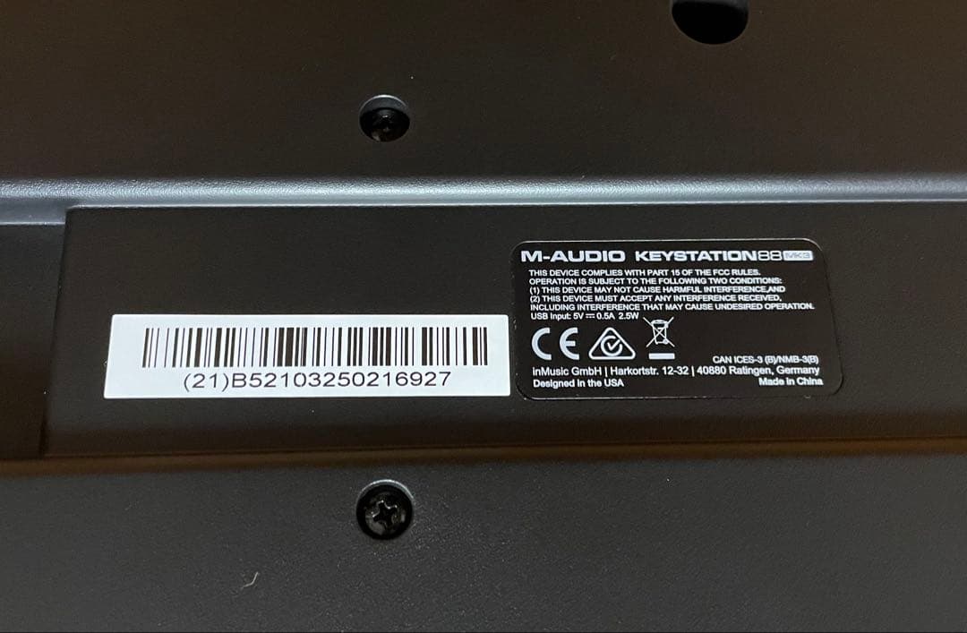 【本体のみ】M-AUDIO KEYSTATION 88 MK3