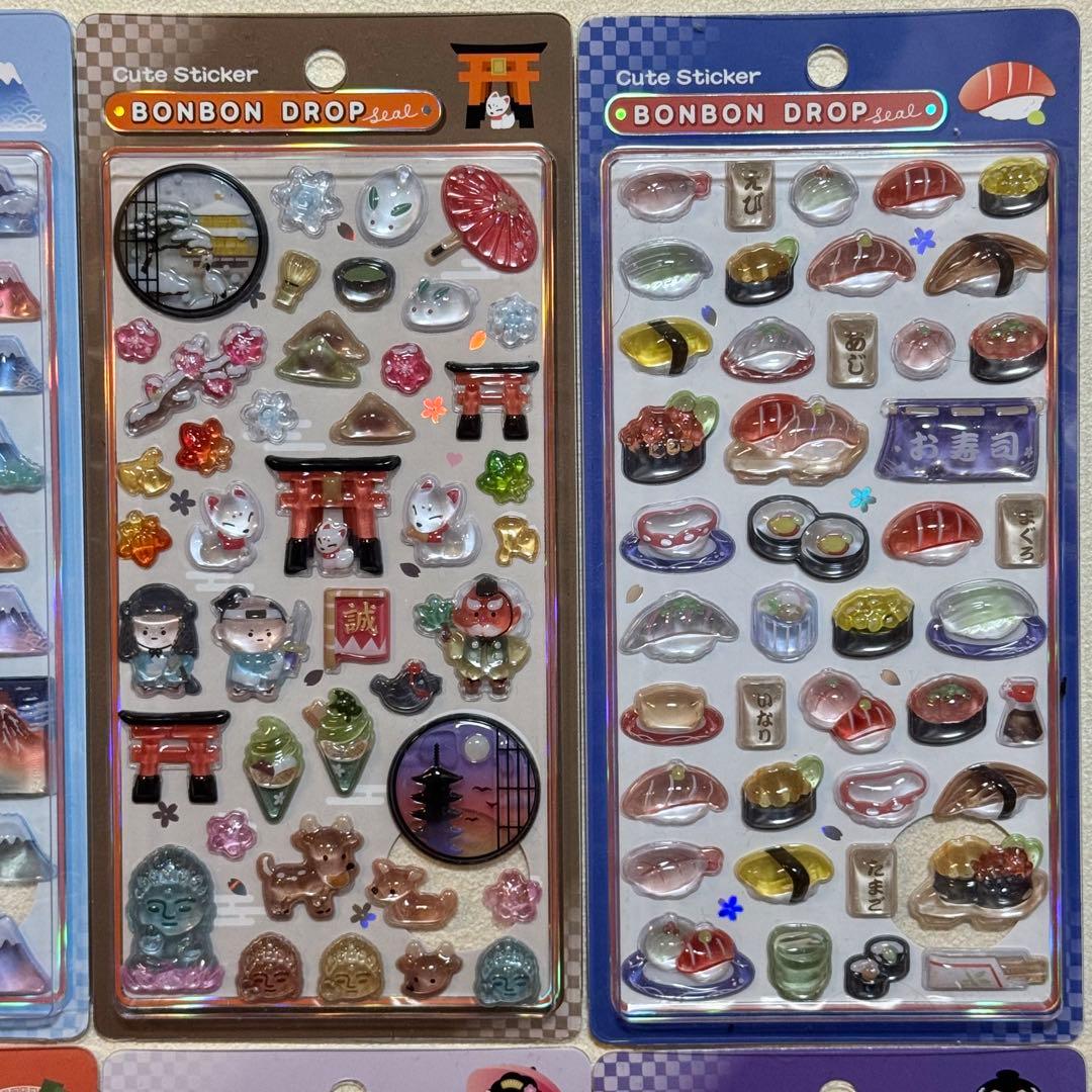 【正規品】ボンボンドロップシール❋和柄❋8枚セット