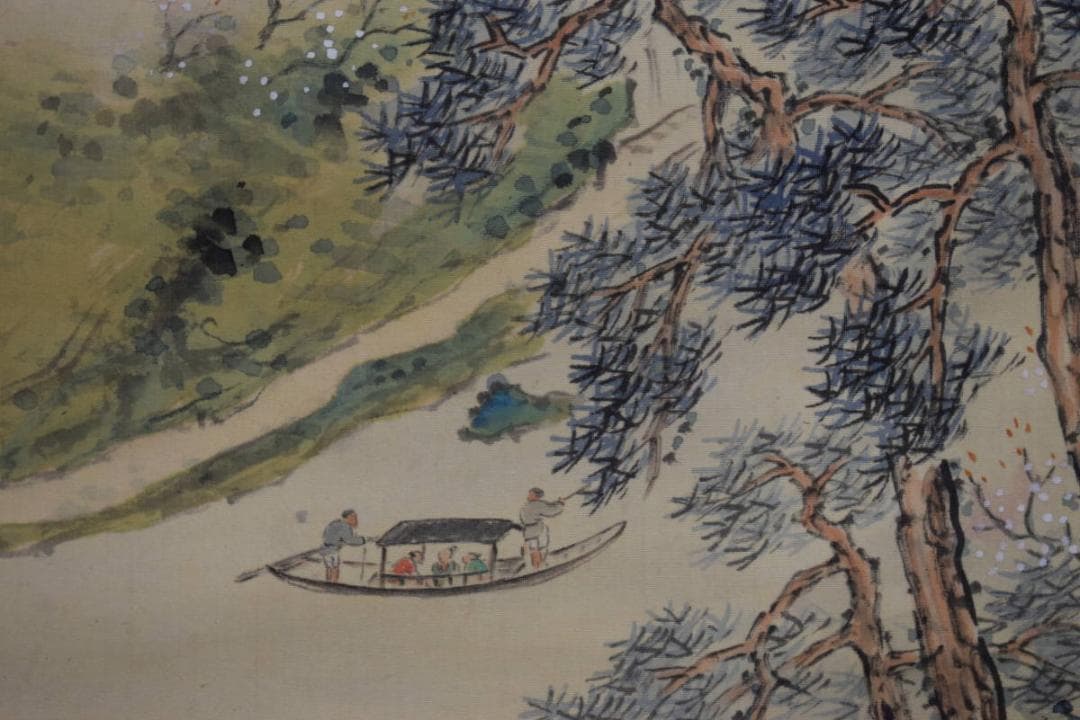 不詳/作者不詳/嵐狭春景/布袋屋掛軸HG-34