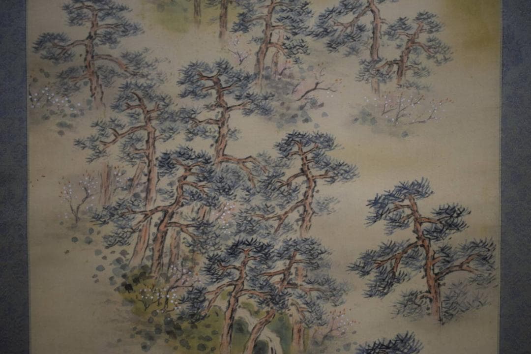 不詳/作者不詳/嵐狭春景/布袋屋掛軸HG-34