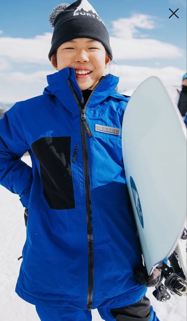 【新春セール】BURTON スノーウエア上下セット XL 青（子供用ウエア）