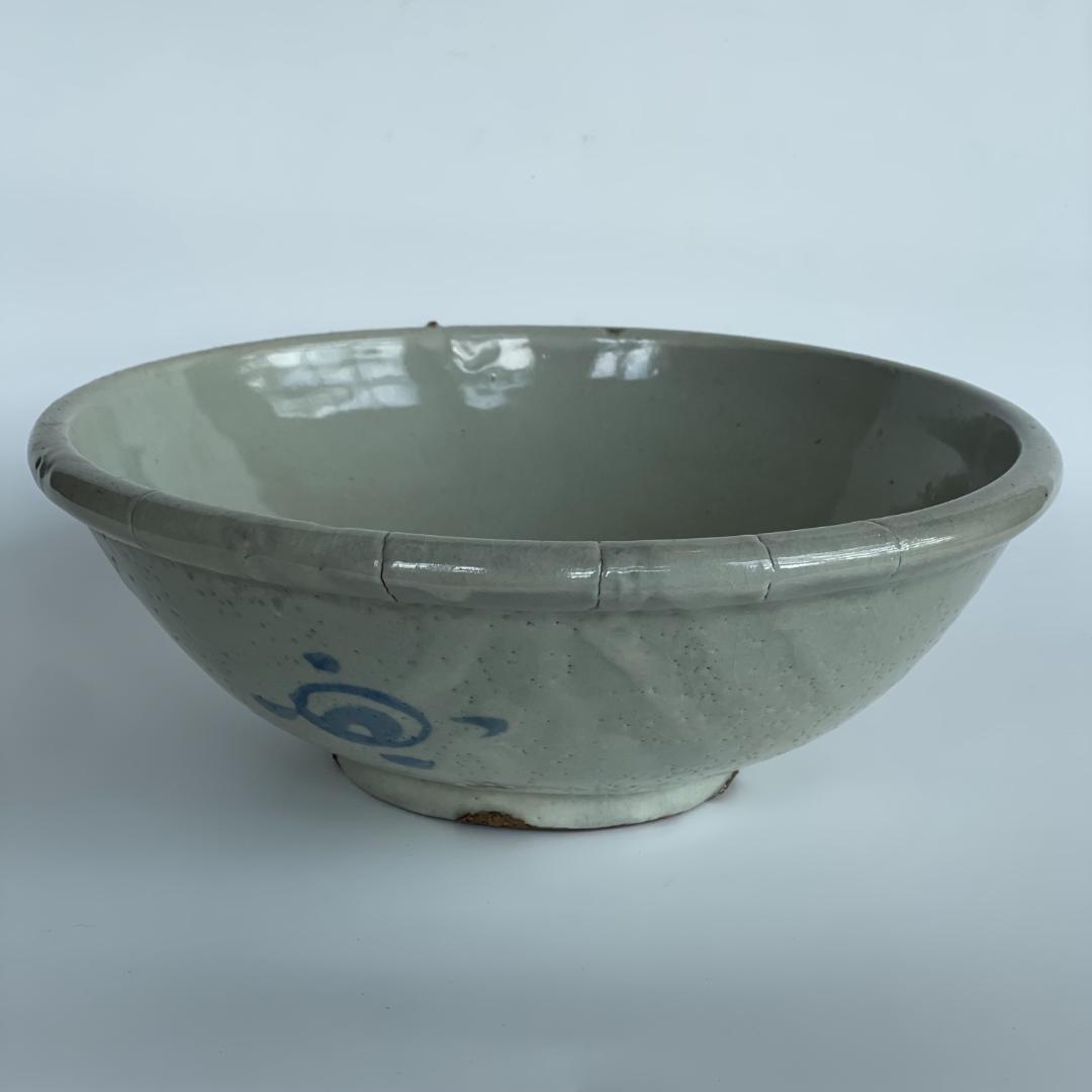 中国 美術 唐物 古玩 宋 元 明 清期 古染付 青絵 青花 大鉢 深鉢 牡丹