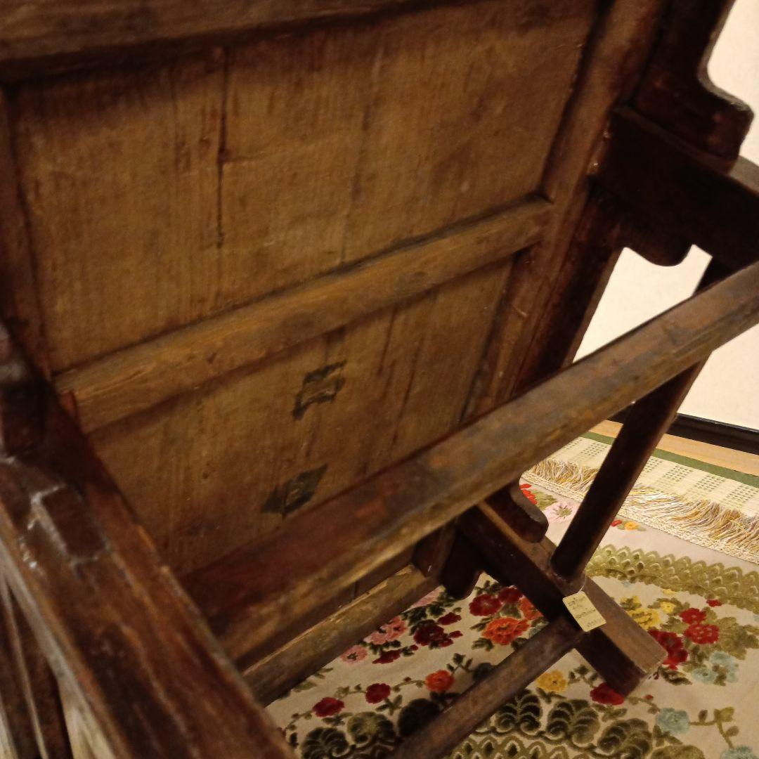 上海アンティークテーブル　木製座卓 ダークブラウン