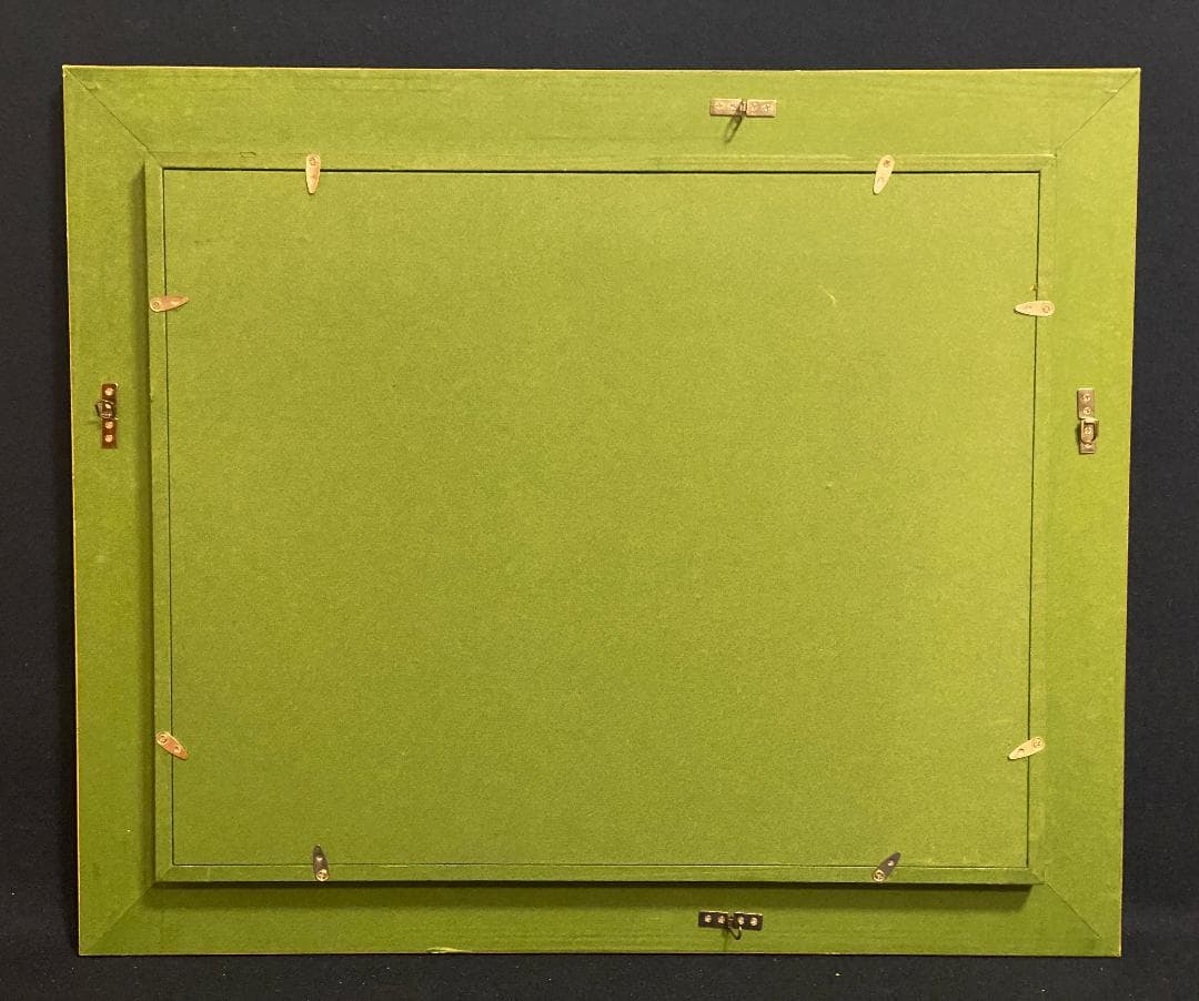 「真作」鈴木 照男「木曾 南岳山遠望」風景画　油彩画　額装　サイン有り　F6号
