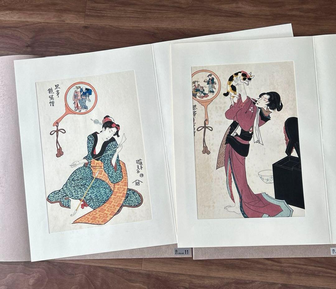 江戸後期.三大家おんな絵.20集.英泉.広重.国貞.原寸復刻.大錦版