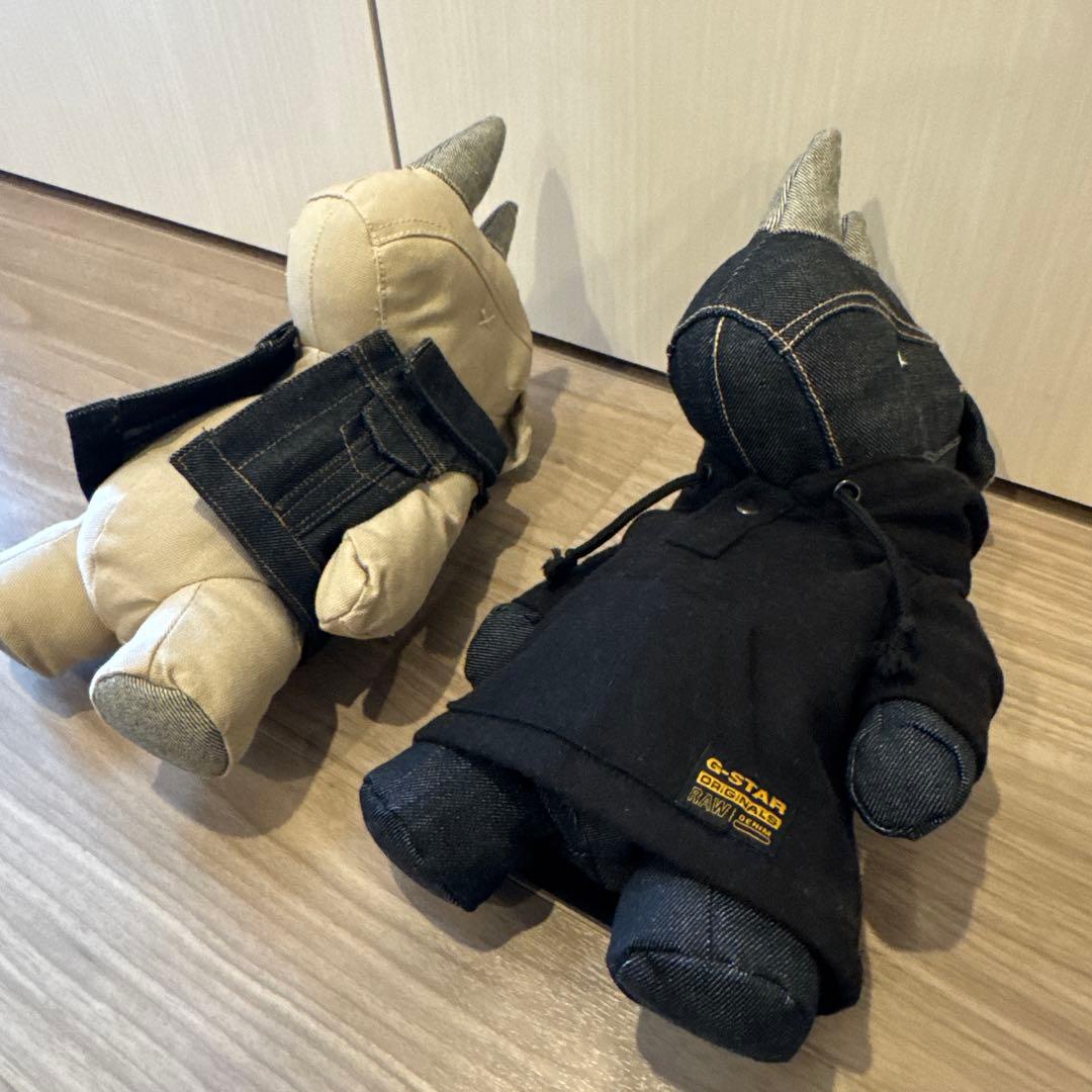 G-STAR RAW サイのぬいぐるみ 2体セット