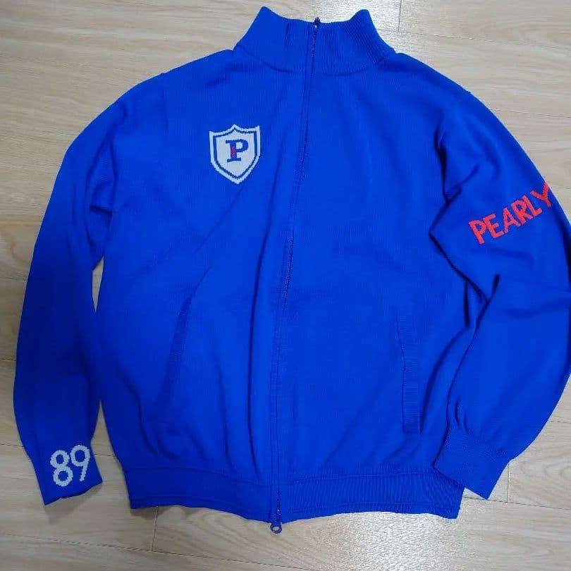 PEARLY GATE ジップアップセーター 青