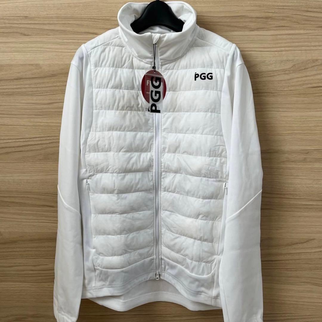 新品★49,500円 PGG パーリーゲイツ 中綿ダウンジャケット 白×黒ロゴM