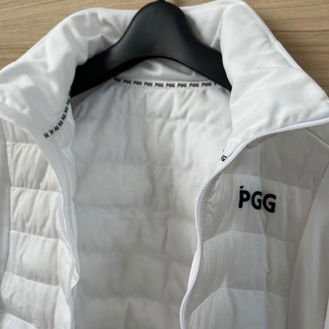 新品★49,500円 PGG パーリーゲイツ 中綿ダウンジャケット 白×黒ロゴM