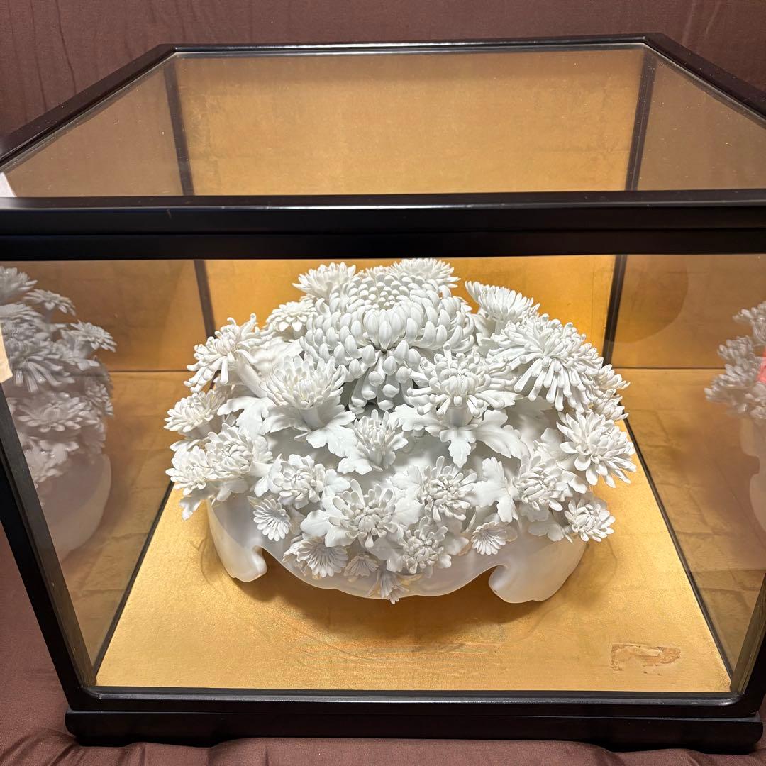 有田焼 華生窯 白菊花盛 陶器 国宝級 繊細 緻密品
