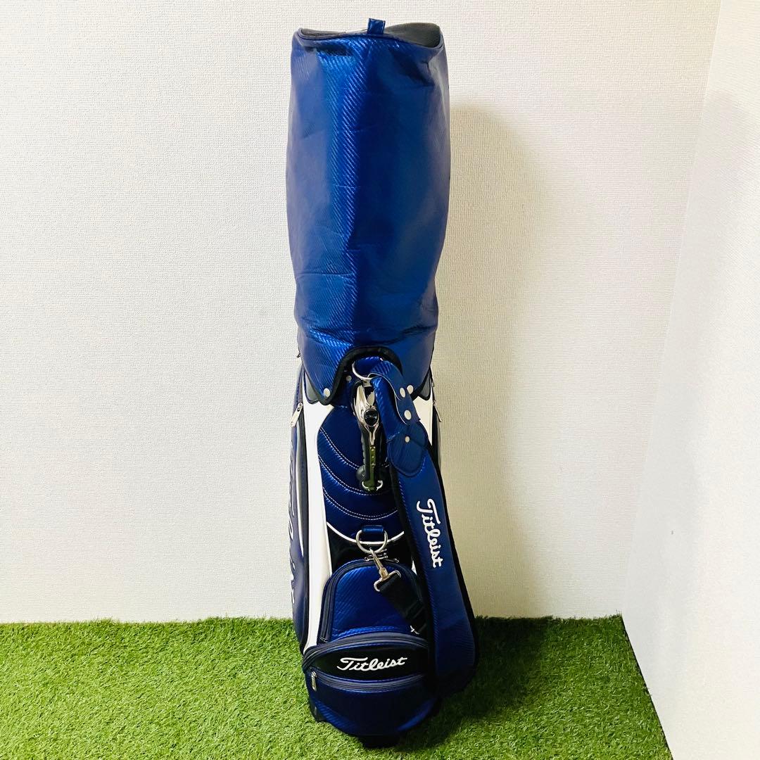 タイトリスト キャディバッグ ブルー ビッグロゴ カッコいい カート式 メンズ