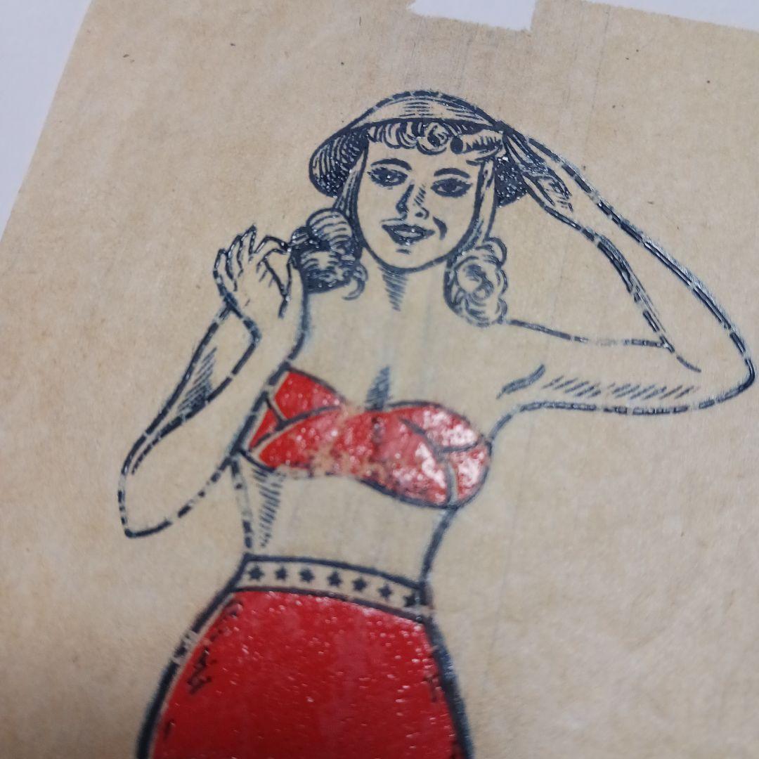 50s ビンテージ転写紙 ピンアップガール