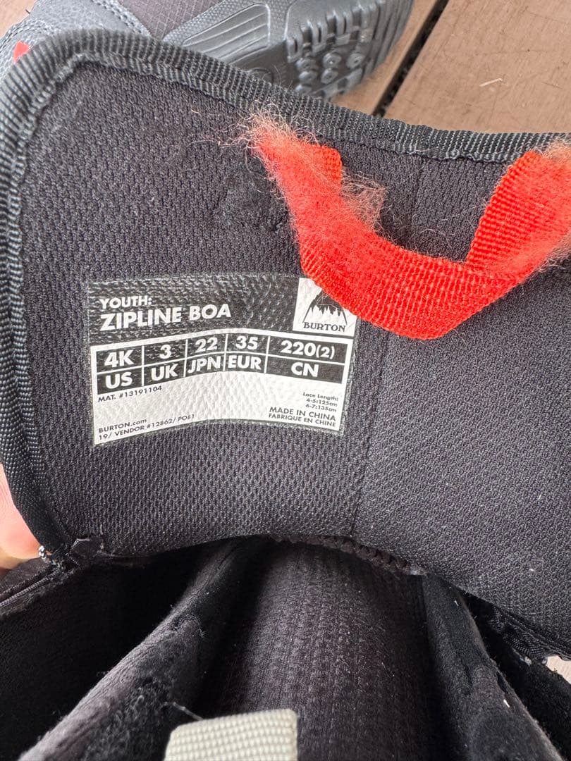 BURTON　キッズブーツ ZIPLINE BOA/22cm