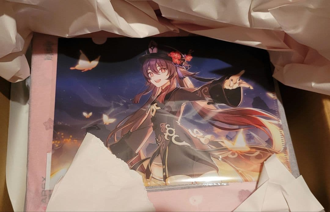 原神　胡桃　フィギュア　特典　クリアファイル付