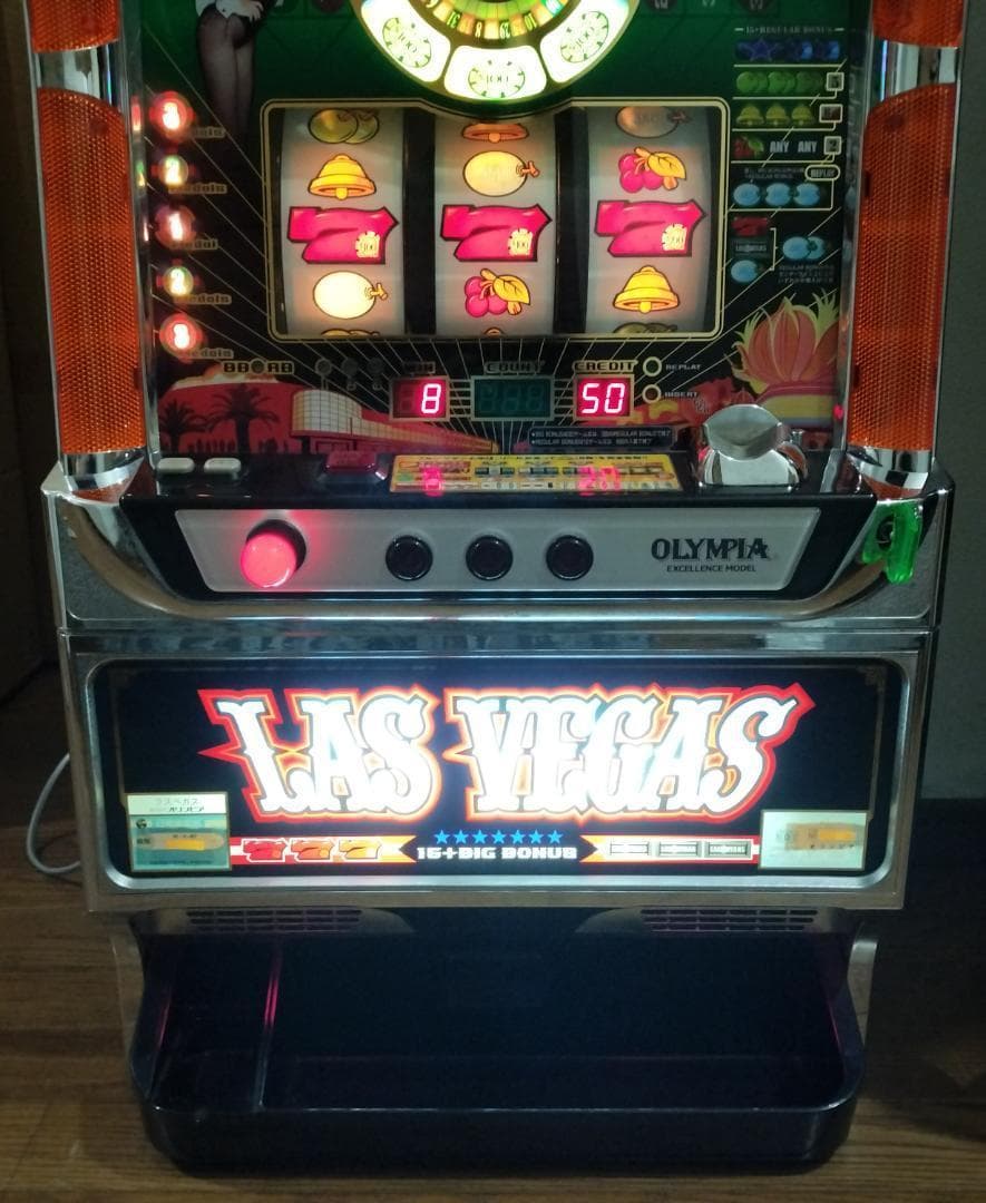 【パチスロ実機】オリンピア★ラスベガス【不要機付】４号機・超レア・人気台