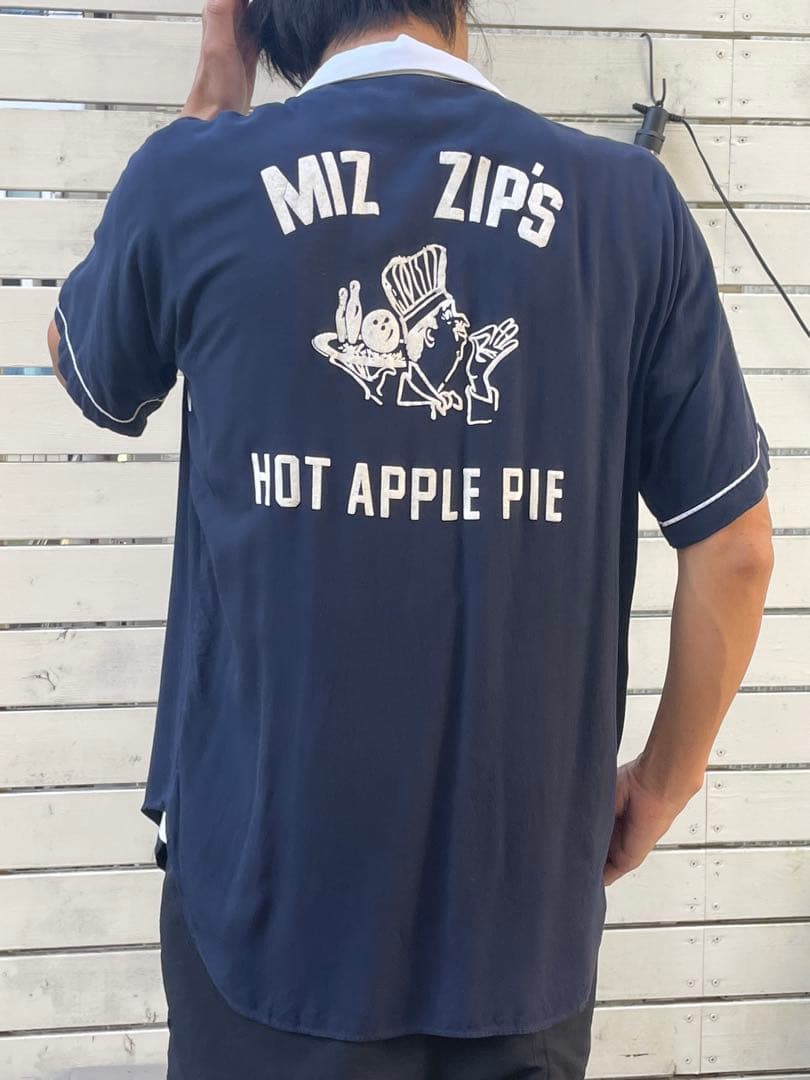 Swingster ボウリングシャツ ネイビー　50s60s ビンテージレーヨン