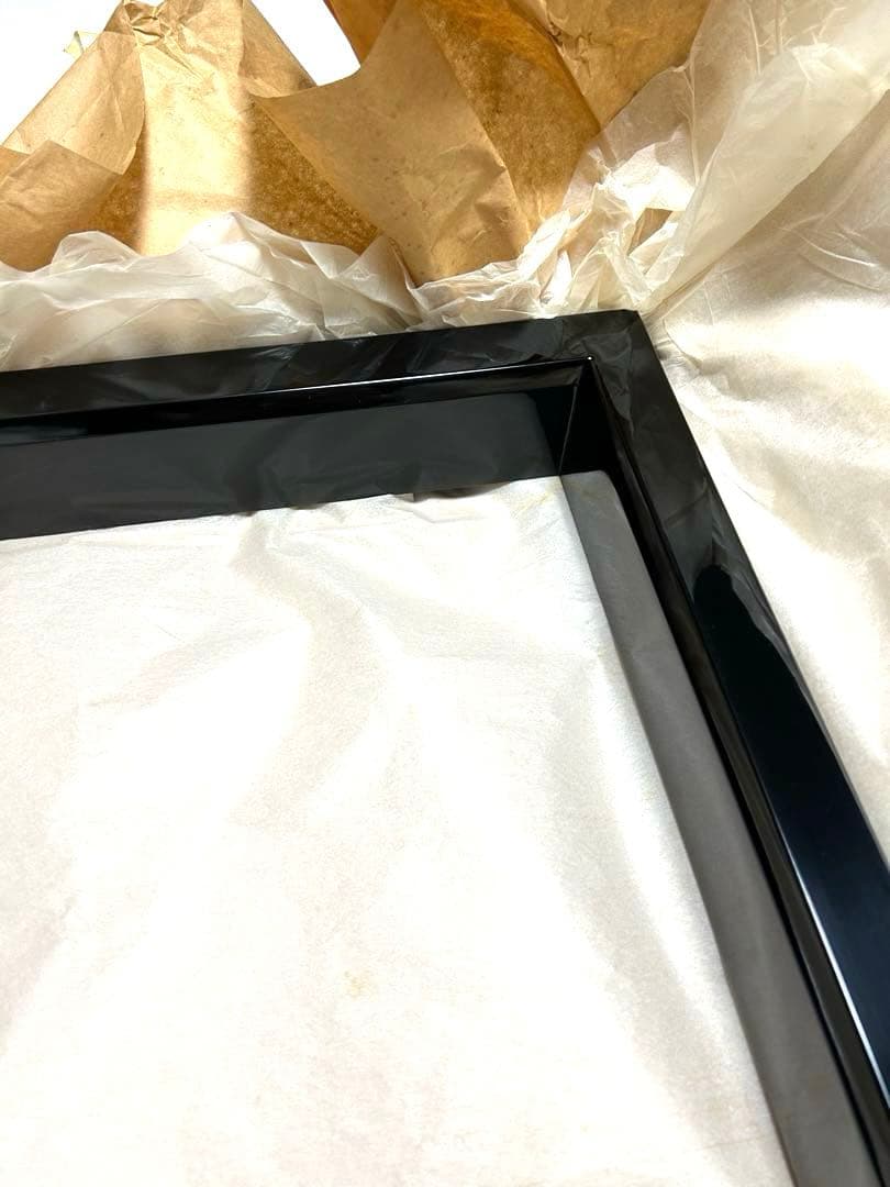 新品　炉縁　お茶道具、茶器、茶道具　炉縁真塗り　本漆　戸塚富悦作