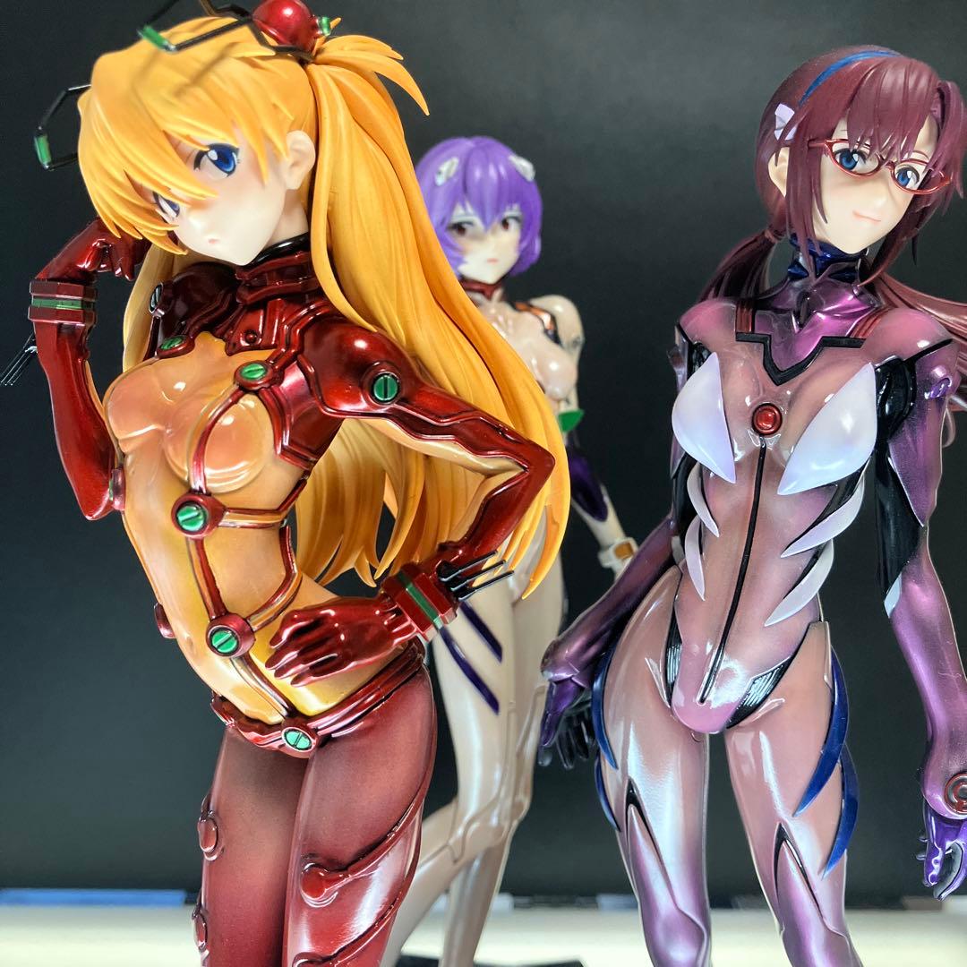 塗装済】PLAMAX アスカ・レイ・マリ 3点セット 【完成品】