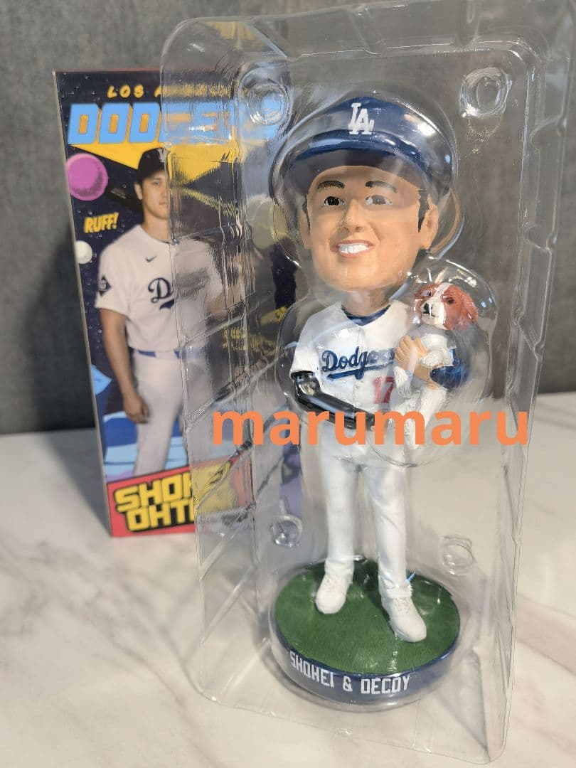 [本物]8月28日来場者限定 大谷翔平&デコピン ボブルヘッド ドジャース ⑥
