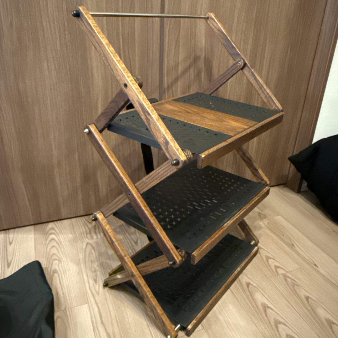 kimicamp キミキャンプ ３段ラック アイアン&ウッド