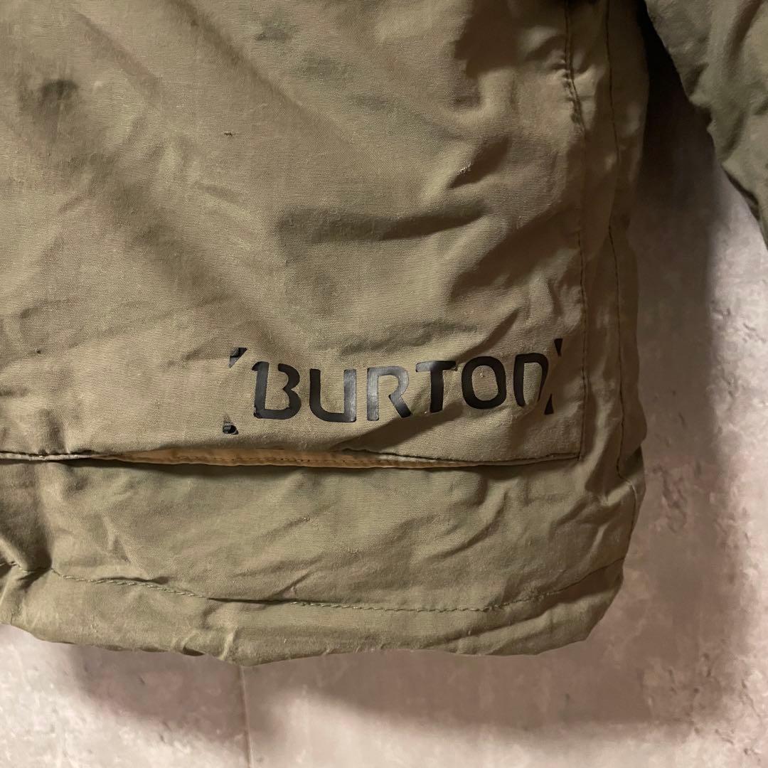 Burtonバートンスキーウェアスノーボードジャケットパーカーフード付カーキ希少