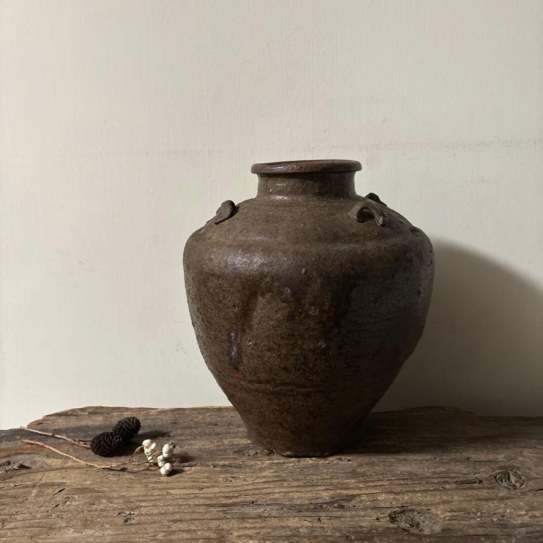 時代壷　古丹波　江戸時代前後頃　古越前　古信楽　古備前　瀬戸　骨董　花器検:李朝