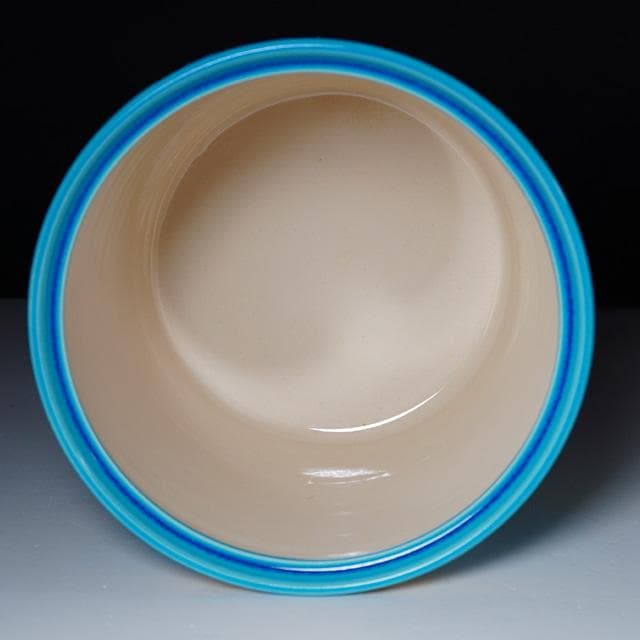 中村翠嵐　浅黄交趾菊水指　共箱　茶道具